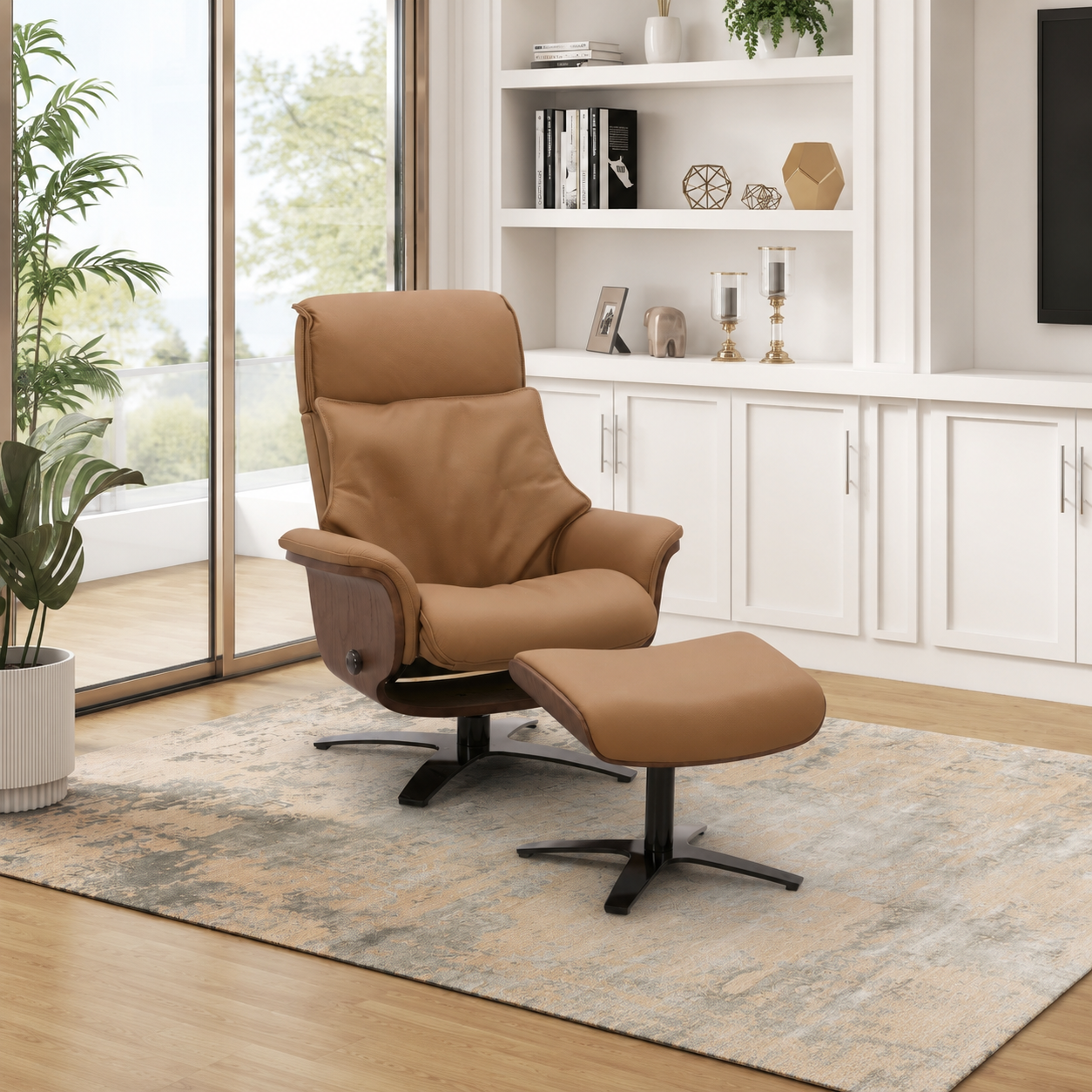 Brown Leather Manual Recliner Kit