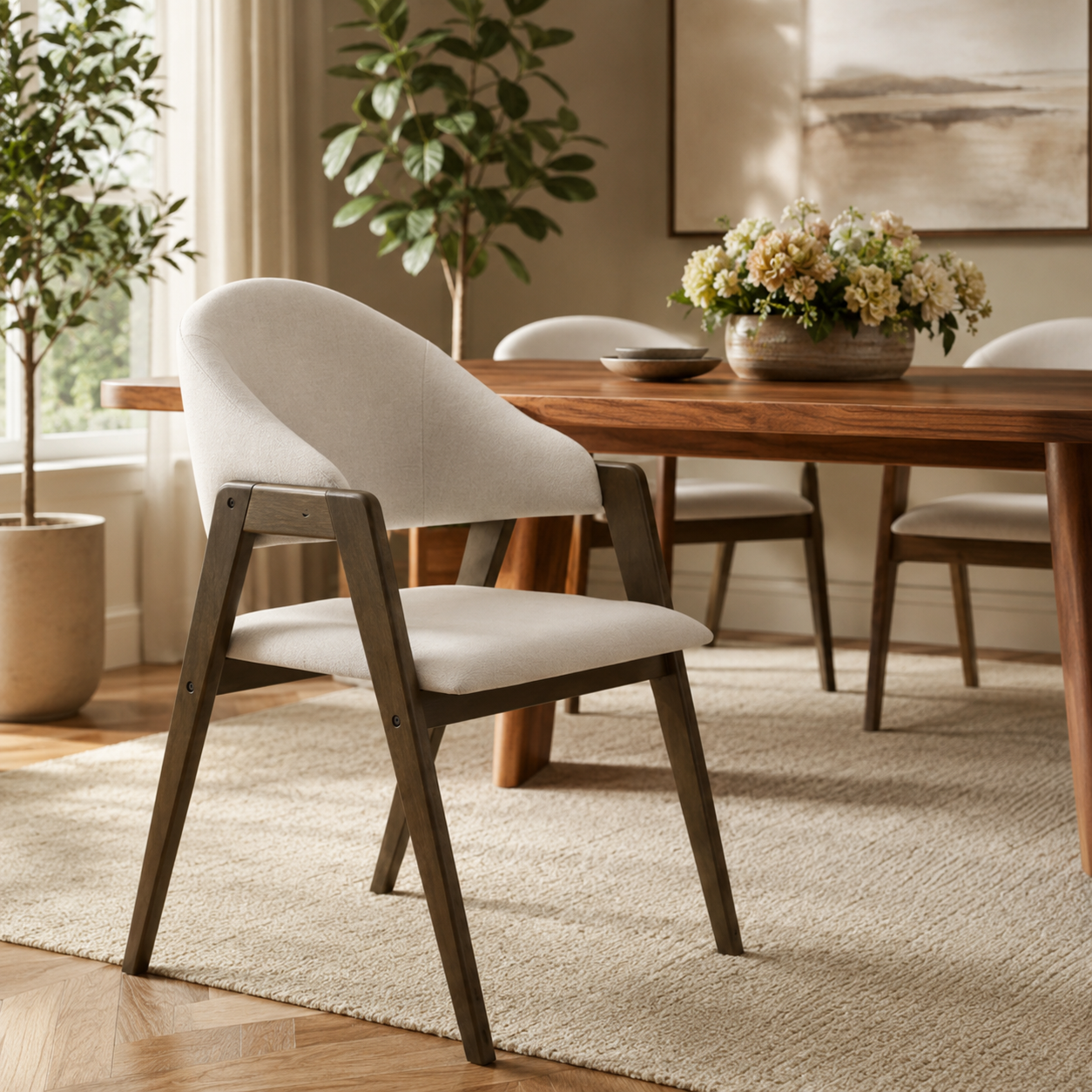 3020 6 Seater Brown Dining Chair