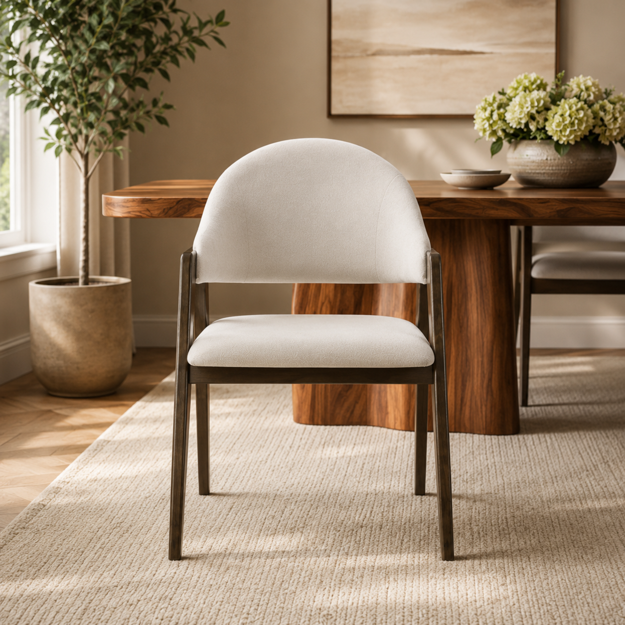 3020 6 Seater Brown Dining Chair