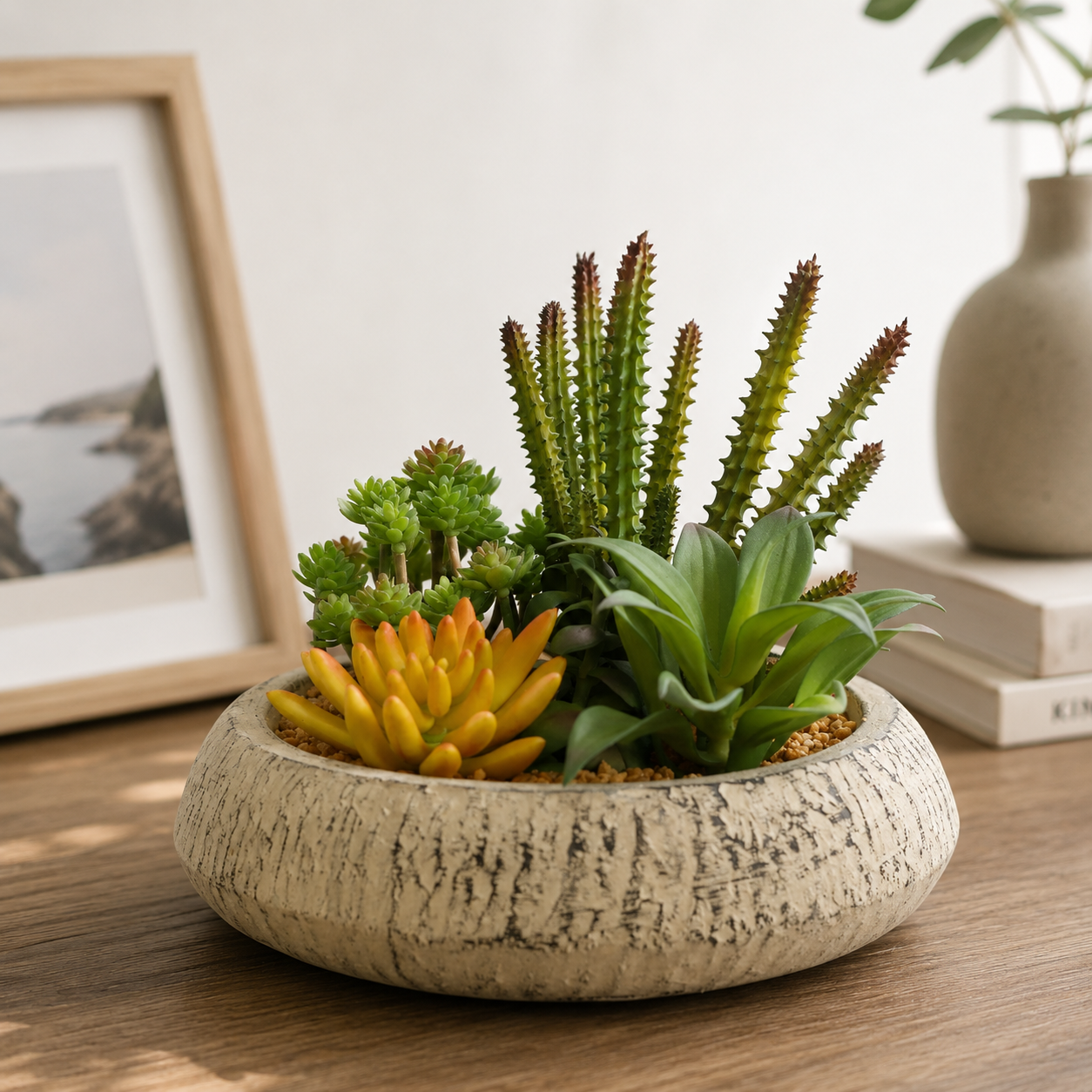 Artificial Succulent Plants In Pots 18CM