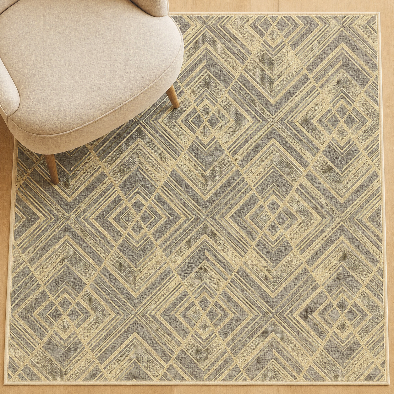 Ferrera Geometric Brown Rug - 300 x 400 cm
