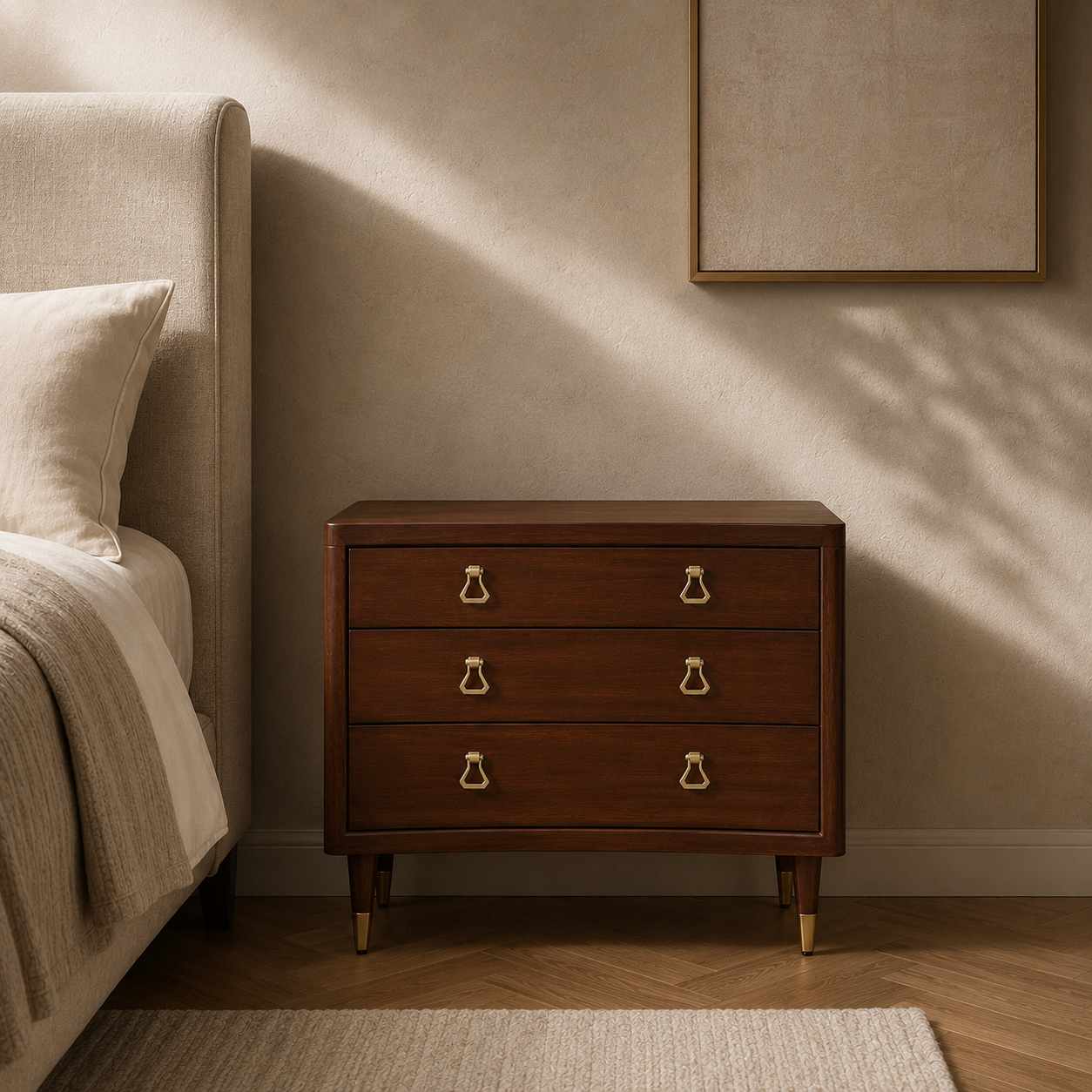 Victorian Dreams Brown Nightstand