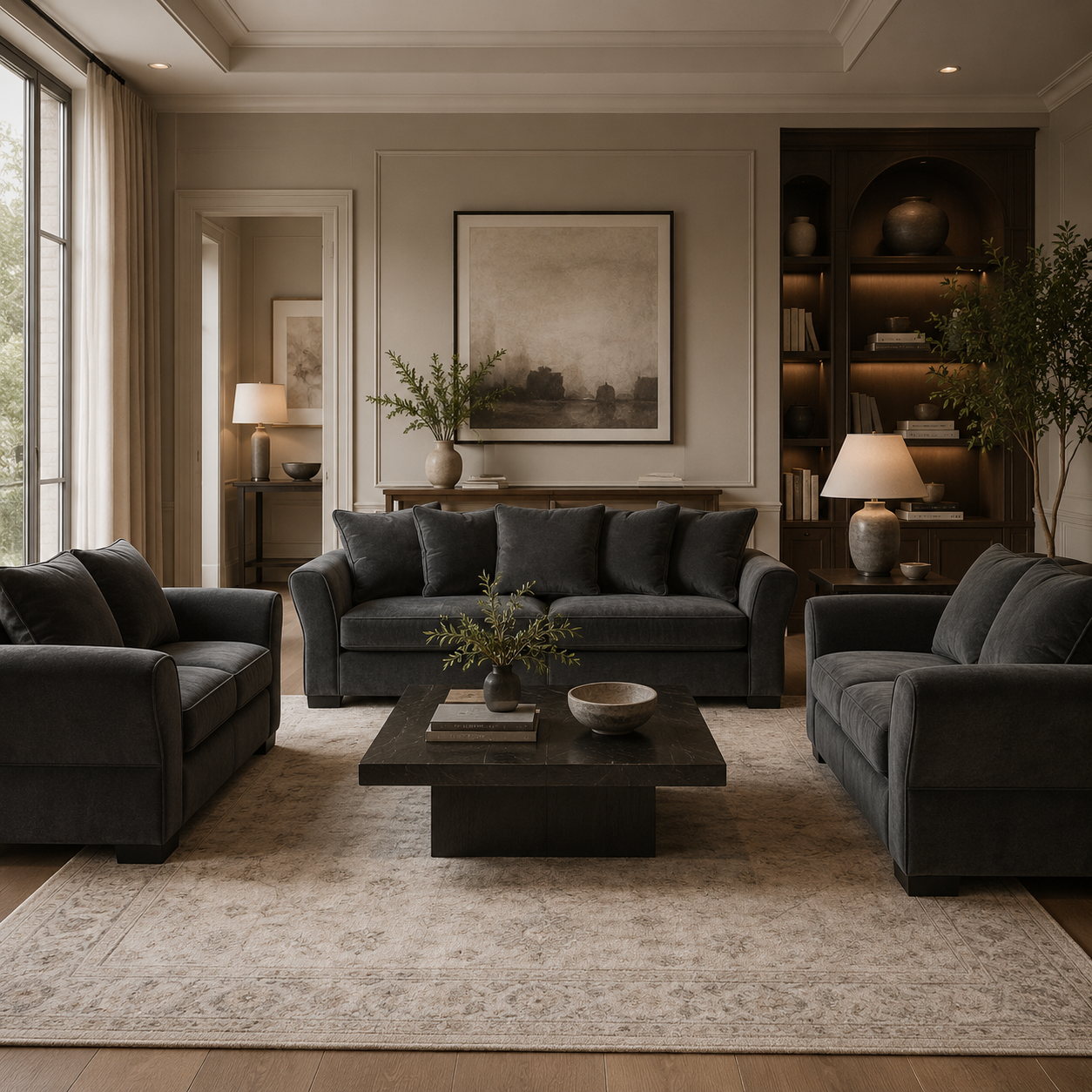 Lexon Grey Loveseat