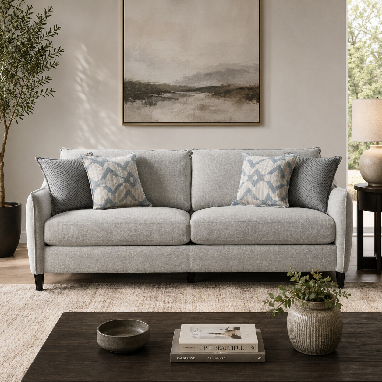 Trendy Grey Sofa (228cm)