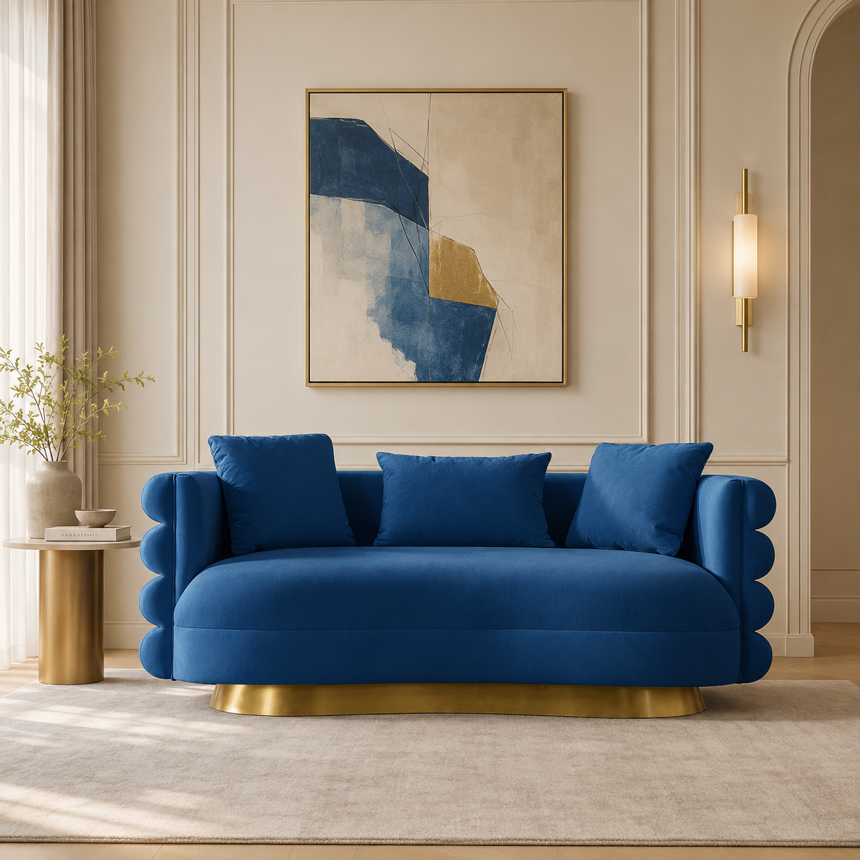 Power Blue Loveseat (190cm)