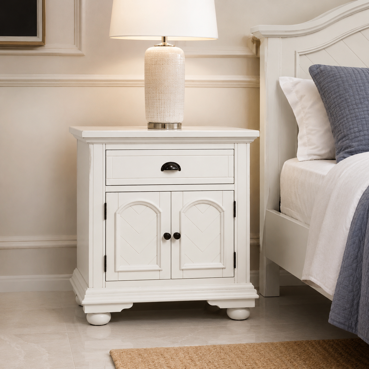 Brook White Night Stand