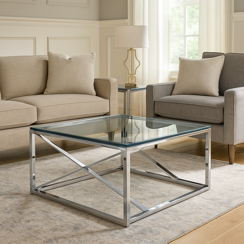 طاولة قهوة فضية