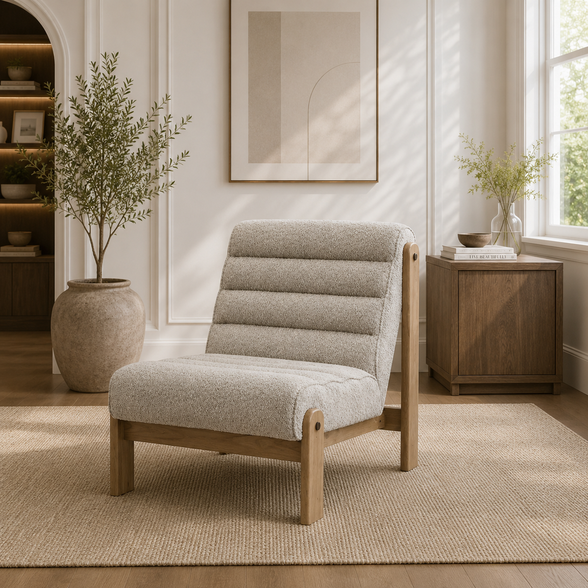 Achilles Camel Accent Chair