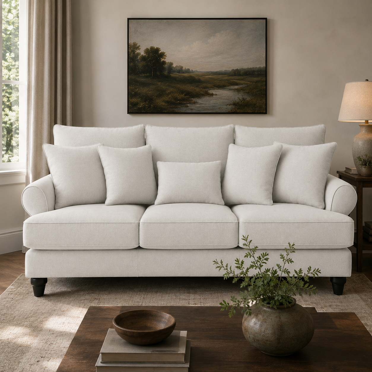 Lugo Grey 4 Seater Sofa