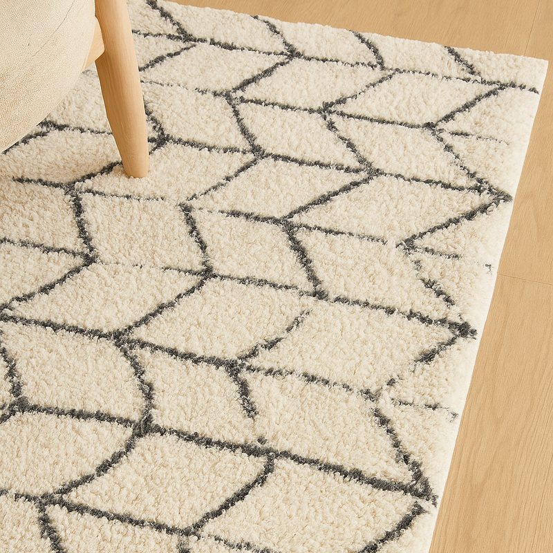 Tread Beige with Dark lines Rug