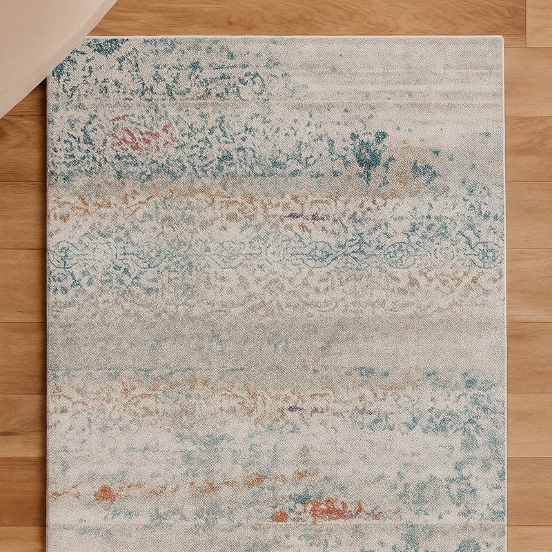 Isabella Beige With Blue Rug