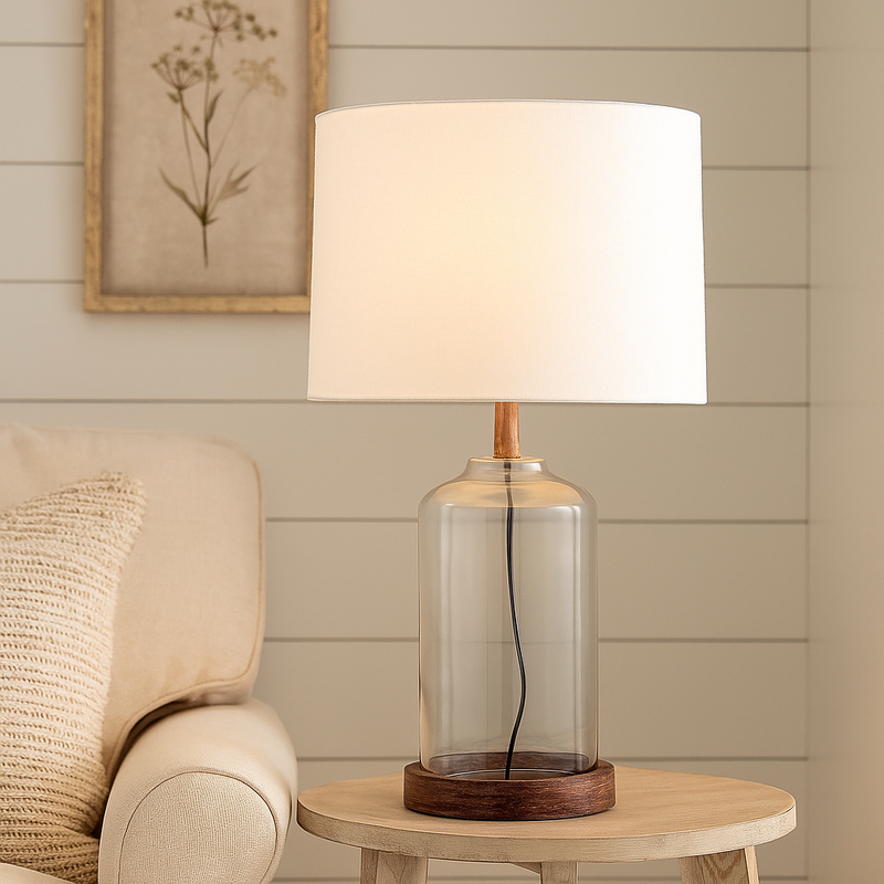GLASS TABLE LAMP