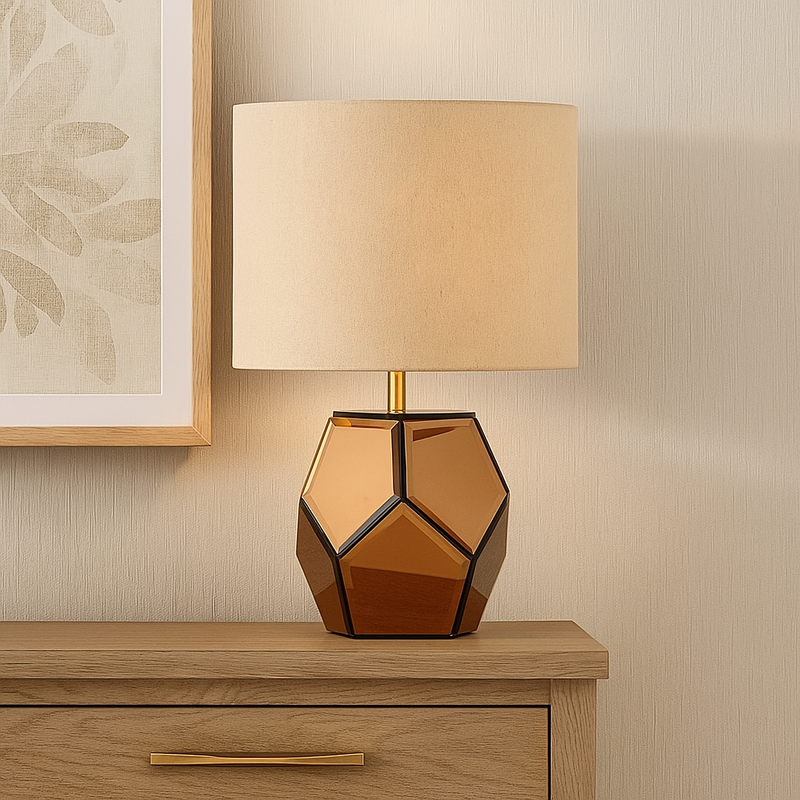 CREAMY GOLDEN TABLE LAMP