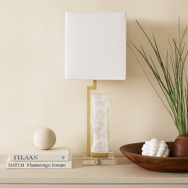 27"H MARBEL TABEL LAMP