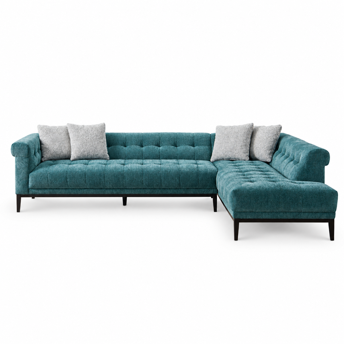 Agate Deep Teal Right Chaise Sectional