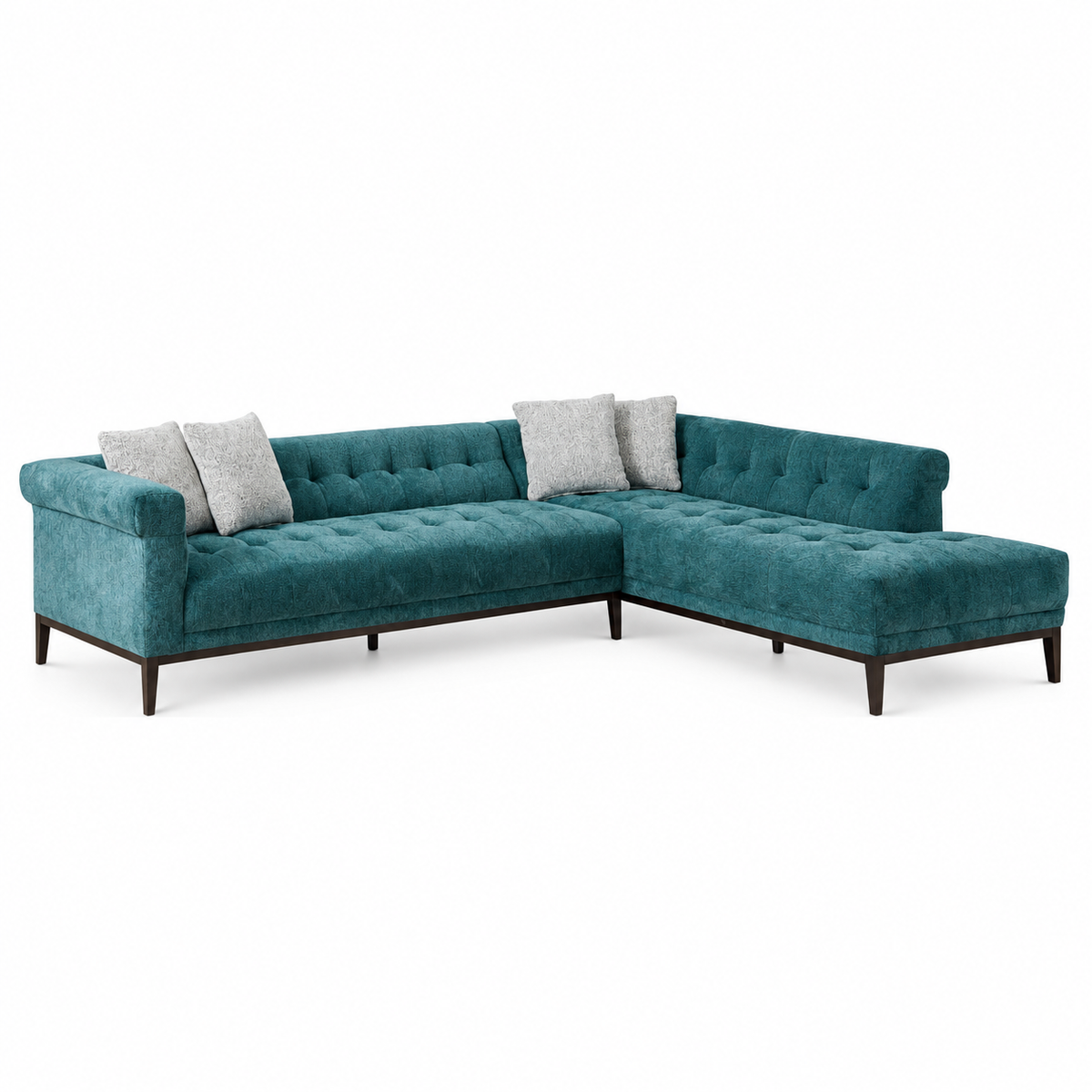 Agate Deep Teal Right Chaise Sectional