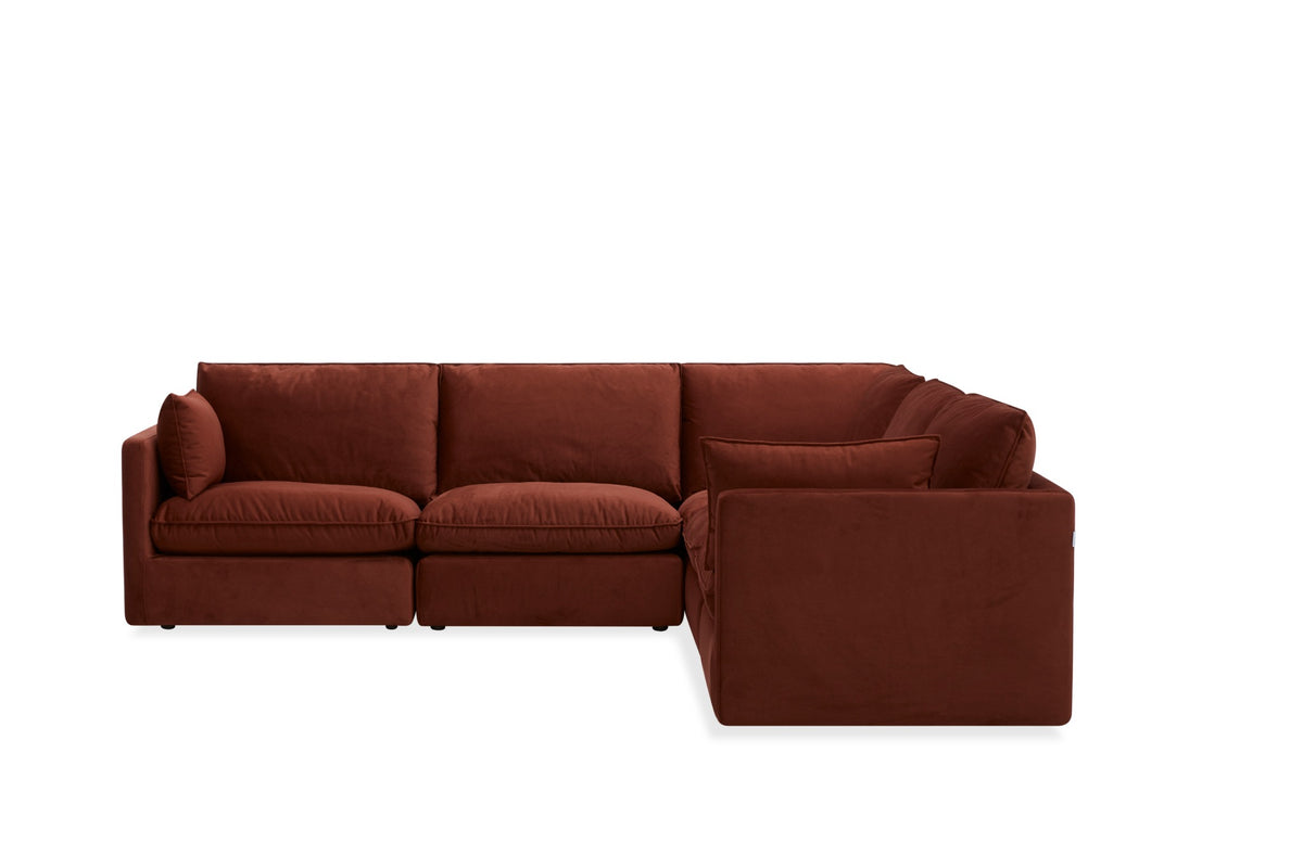 Bologna Mahogany Brown Sectional