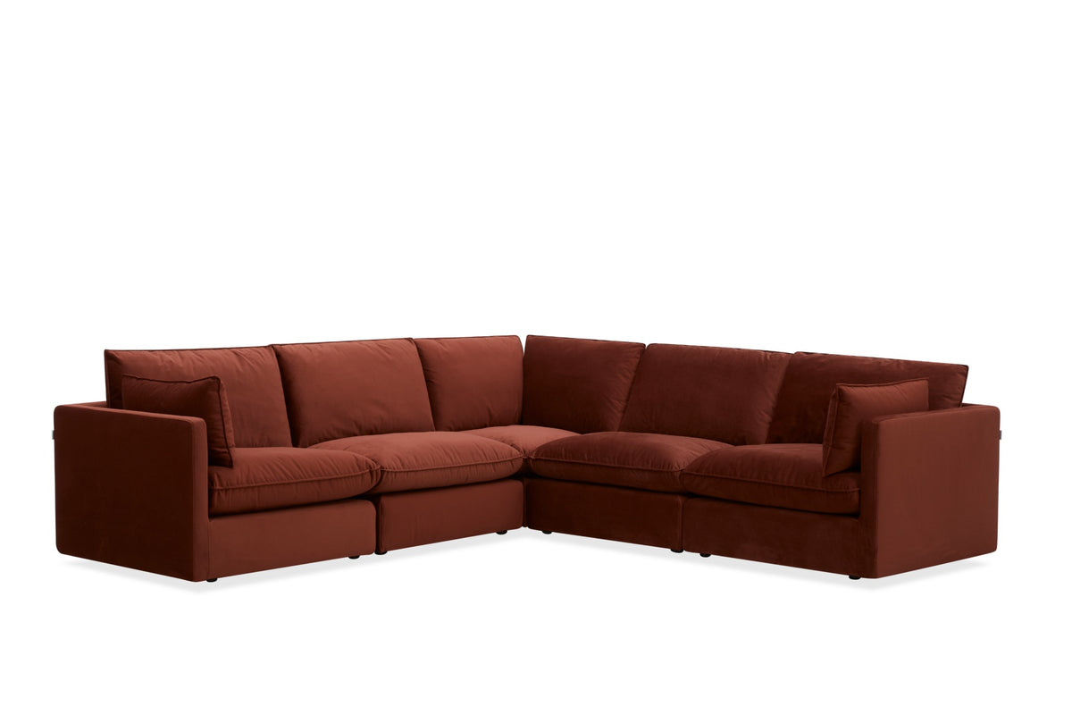 Bologna Mahogany Brown Sectional