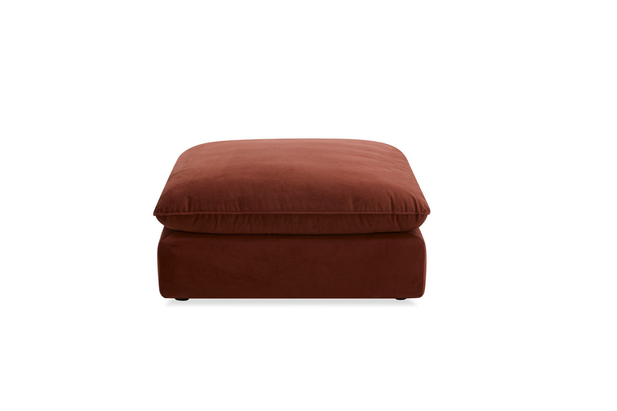 Bologna Mahogany Brown Ottoman