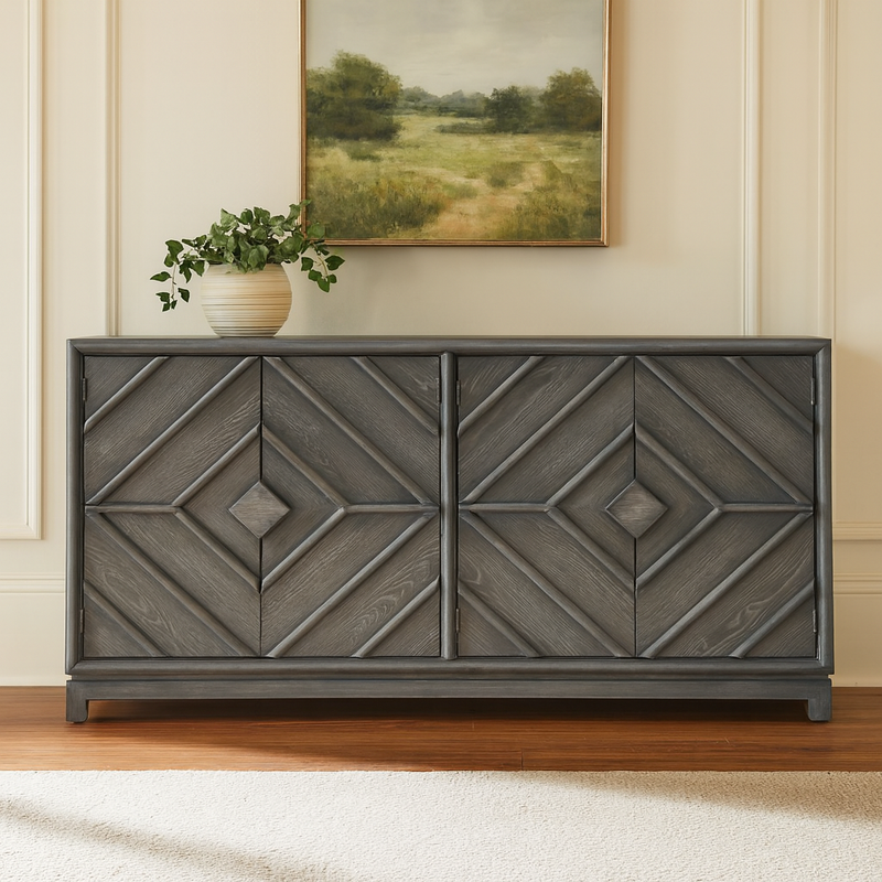 Emerson Diamond Grey Oak Sideboard