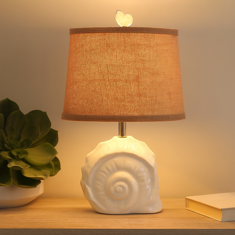 White Shell Table Lamp