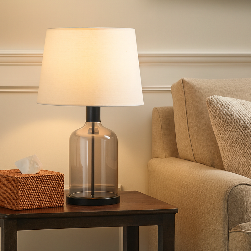 GLASS TABLE LAMP