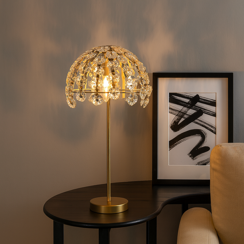 CLEAR GLASS 3 LIGHT FLOWER CHANDELIER