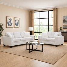 Elora Beige Living Room Set ( Sofa + Loveseat)