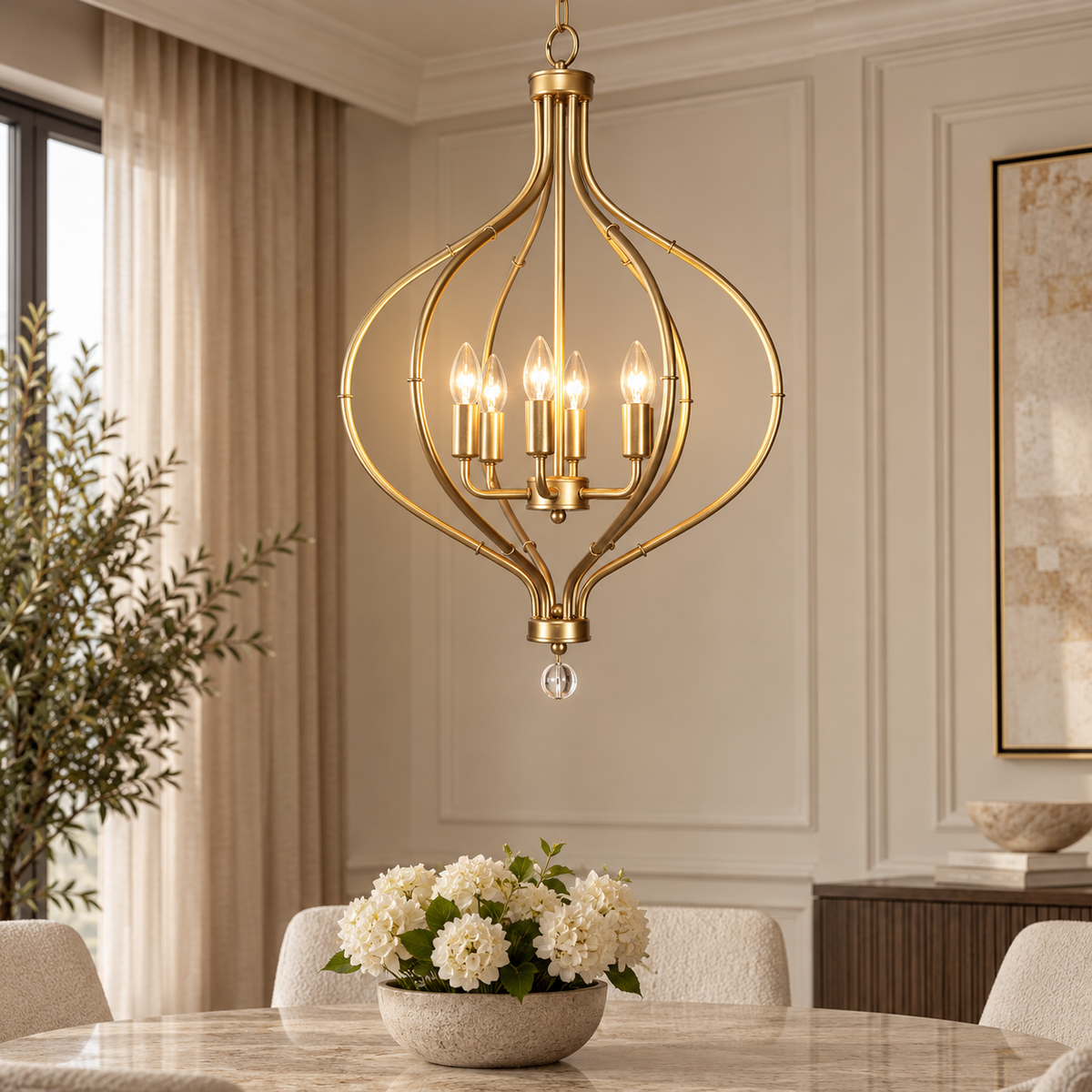 METAL CHANDELIER
4 LIGHTS