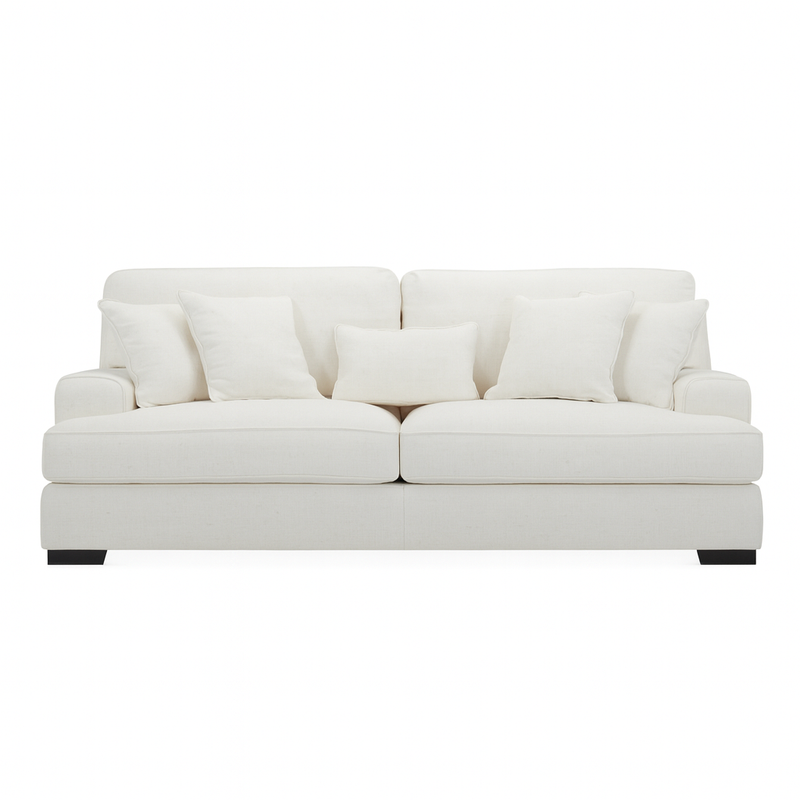 Aveiro White 4 Seater Sofa