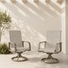 Beach Front Sling Swivel Chair (Set of 2)