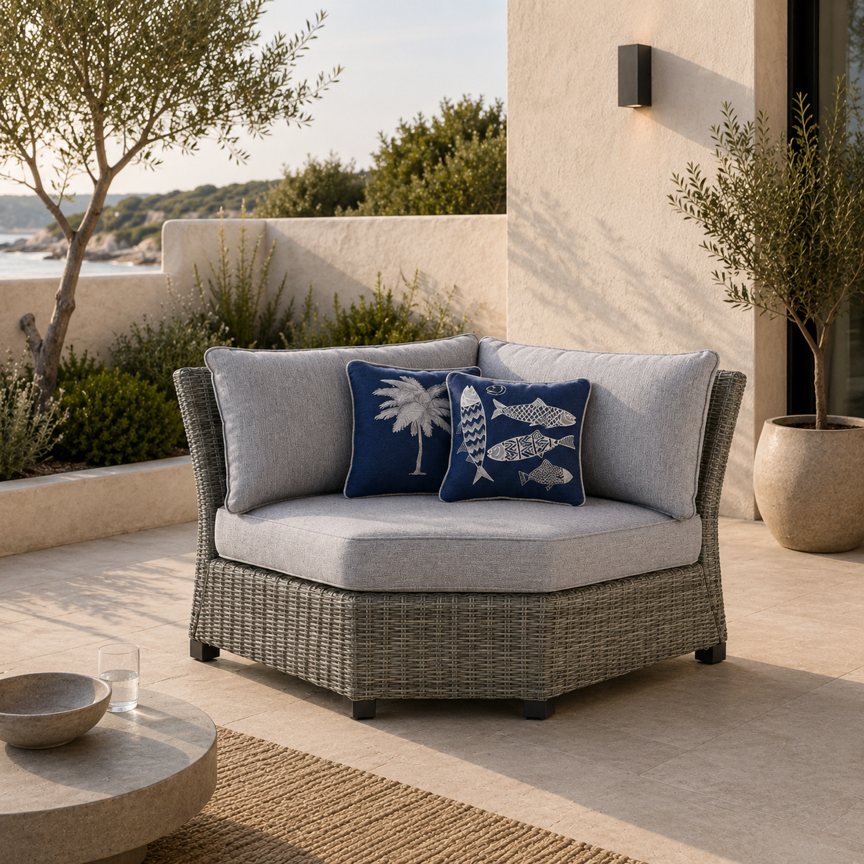 Naples Beach Outdoor Corner with Cushion