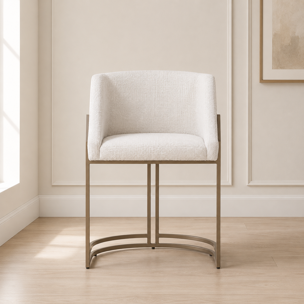 Prism Beige Linen  Dining Chair
