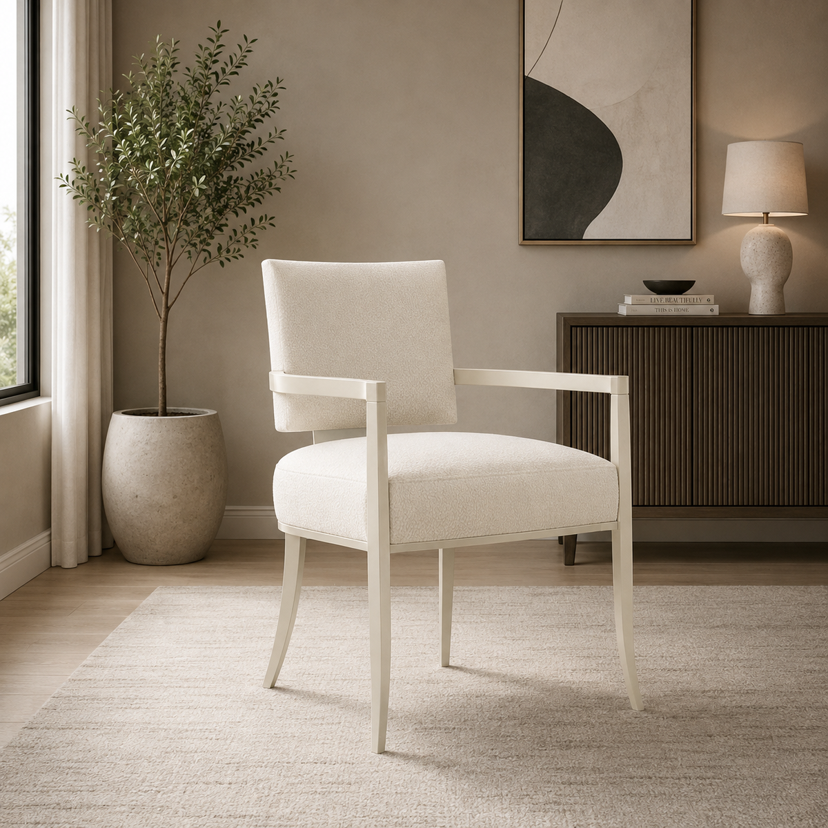 Classic - Reserved Seating Arm Chair (White)