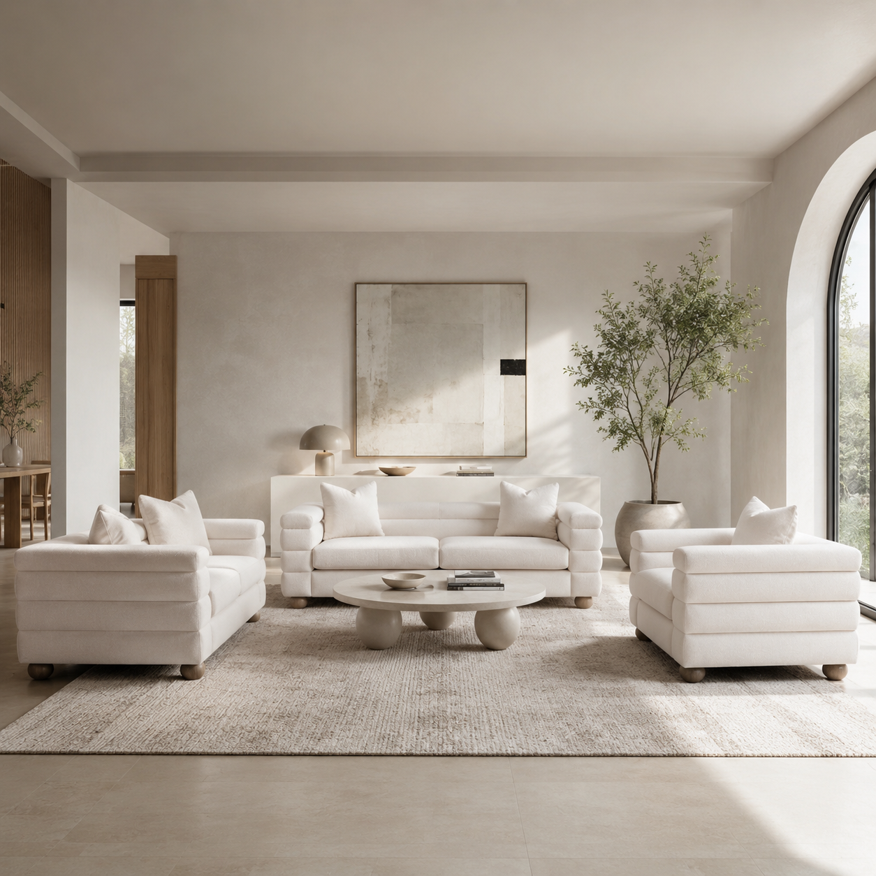 Urban Retreat Cream Loveseat W173