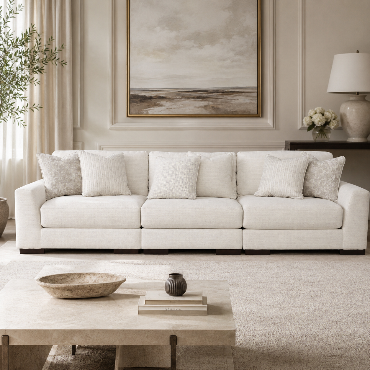 Lyndeboro Brown/Beige XL Sofa