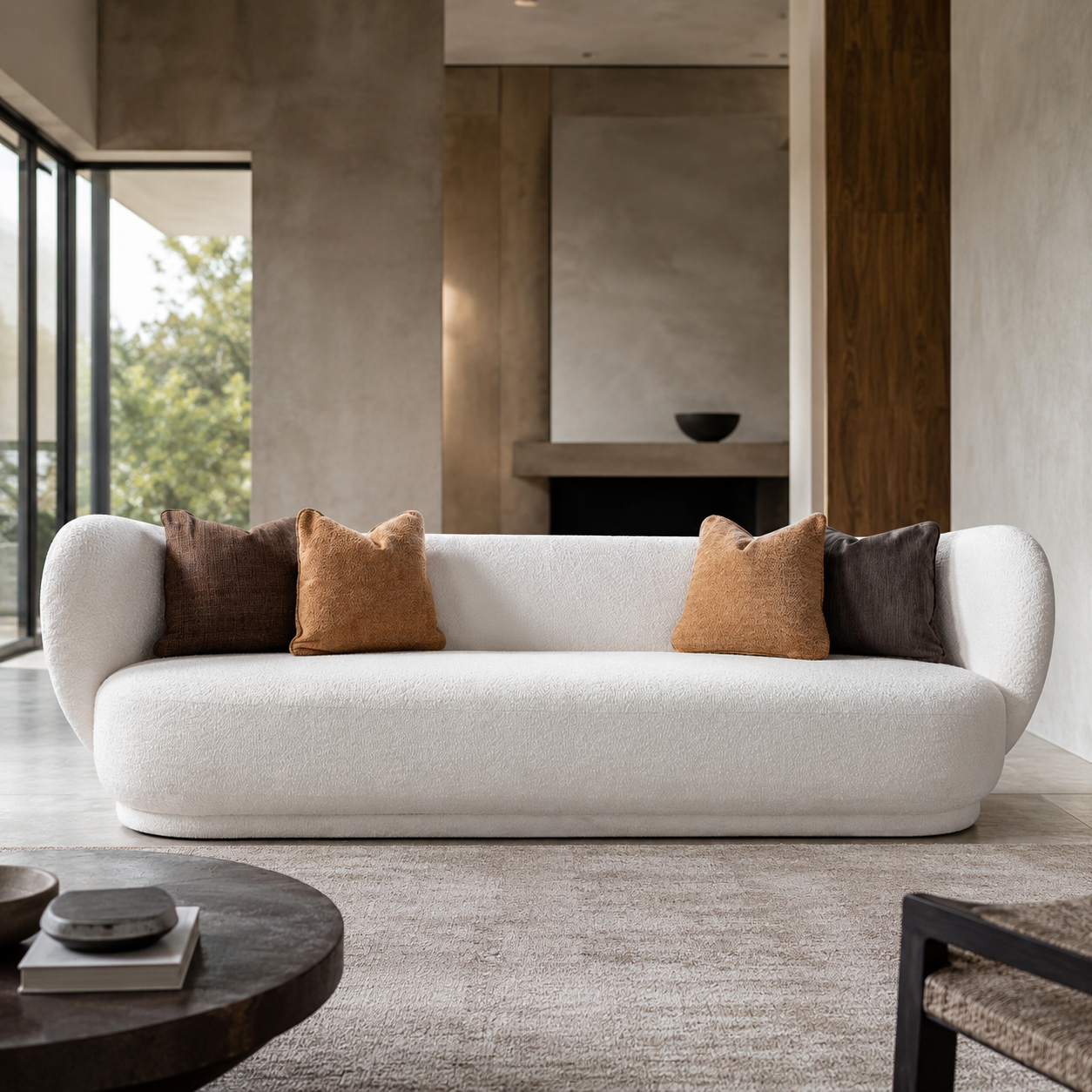 Amani'S Boutique Creamy 4 Seater Sofa