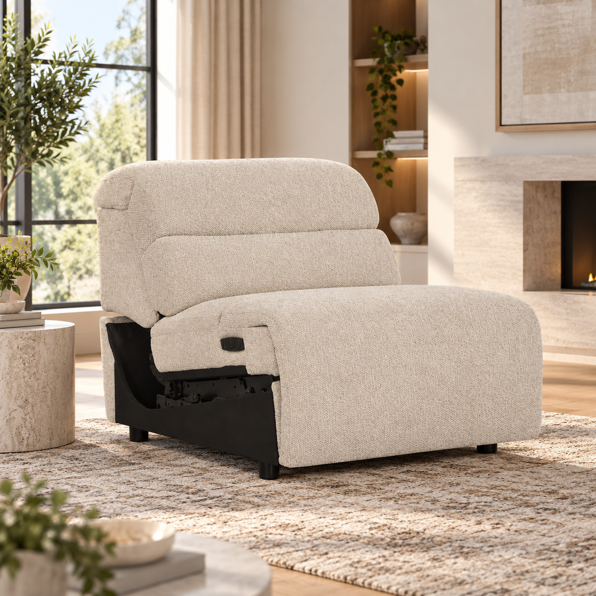Gio Fabric Armless Power Motion Chair