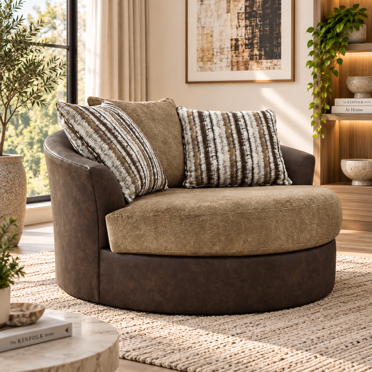 Alesbury Oversized Swivel Accent Chair