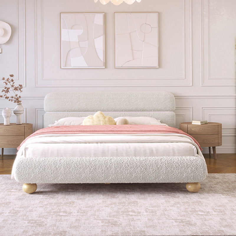 Royal | Curva White Boucle Special Bed - White