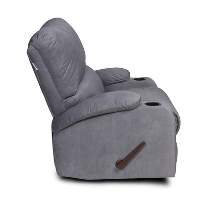 RELAX Cinema Recliner Chair with Cup Holder , Velvet , GRAY  .