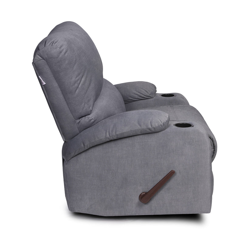 RELAX Cinema Recliner Chair with Cup Holder , Velvet , GRAY  .