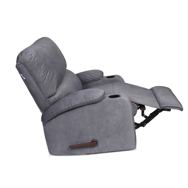 RELAX Cinema Recliner Chair with Cup Holder , Velvet , GRAY  .