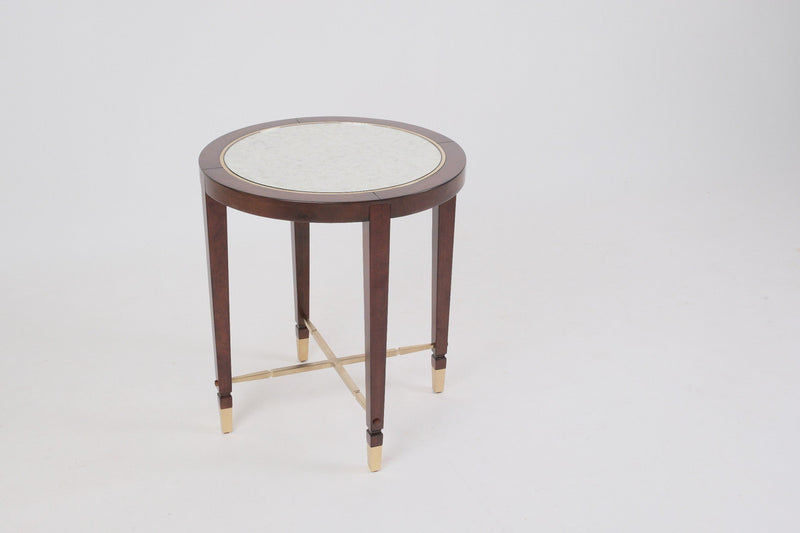AA SILVER ROUND SIDE TABLE