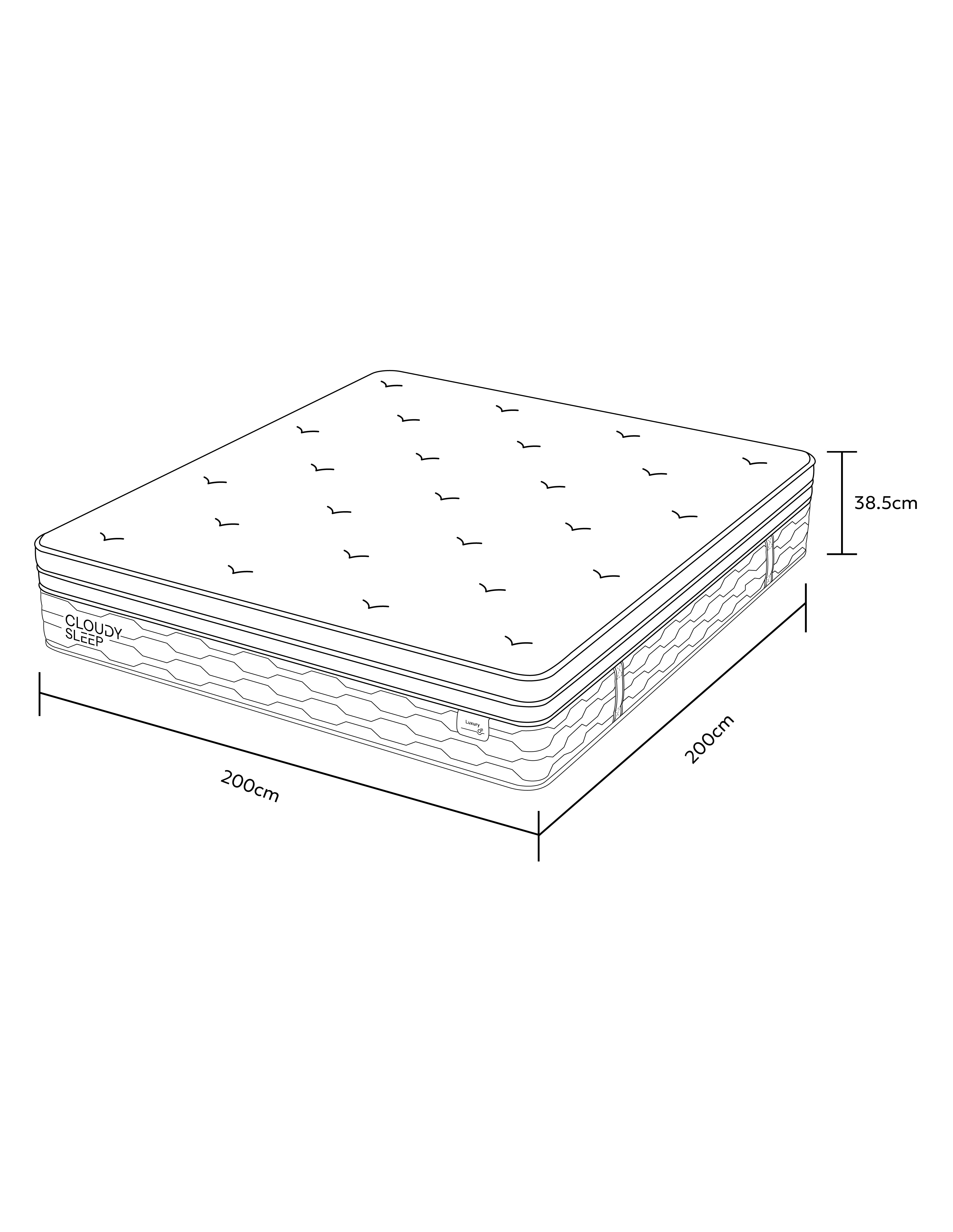 Legend Hybrid Mattress - Cloudy Sleep - Full