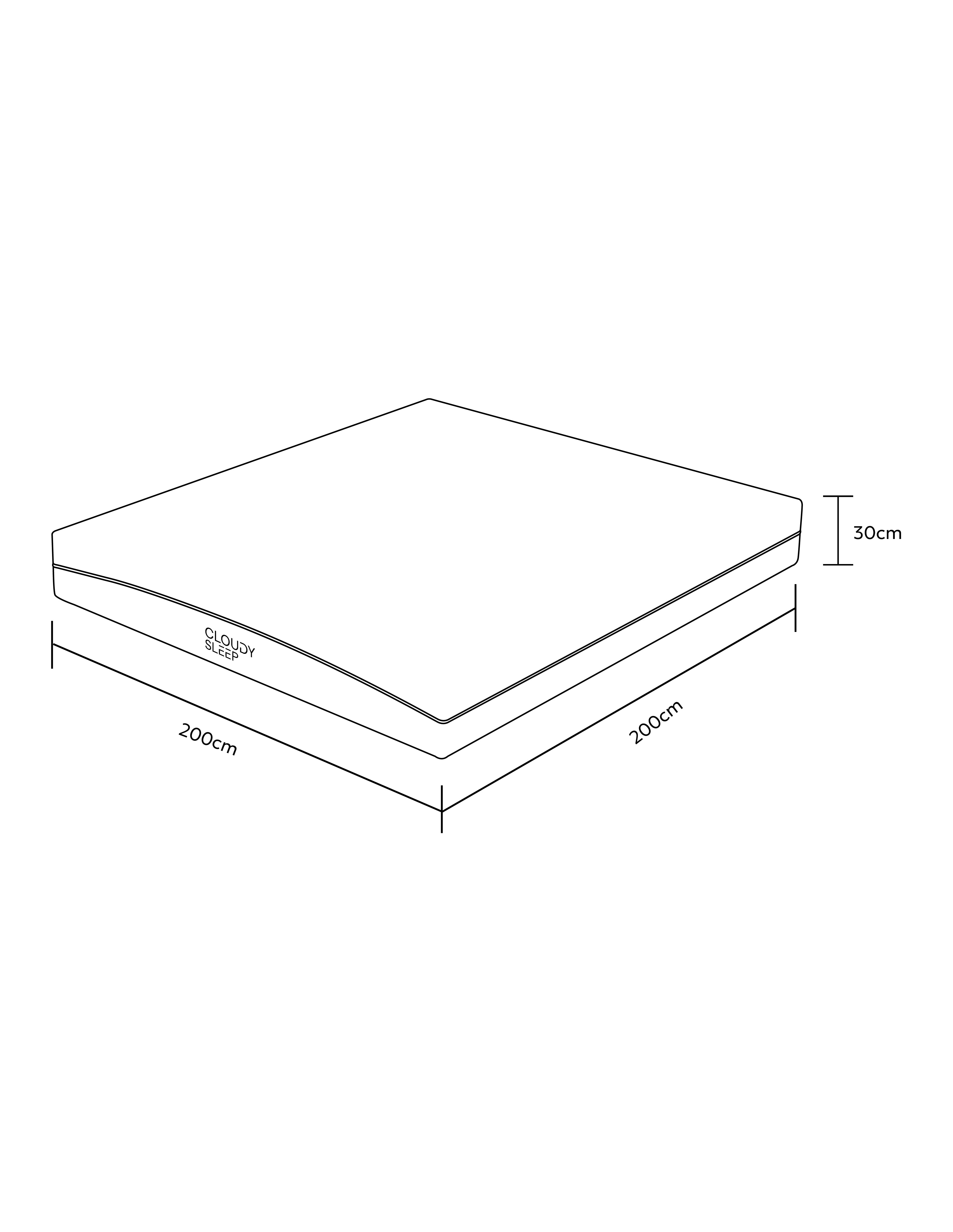 Free Form Memory Foam Mattress - Cloudy Sleep - Twin