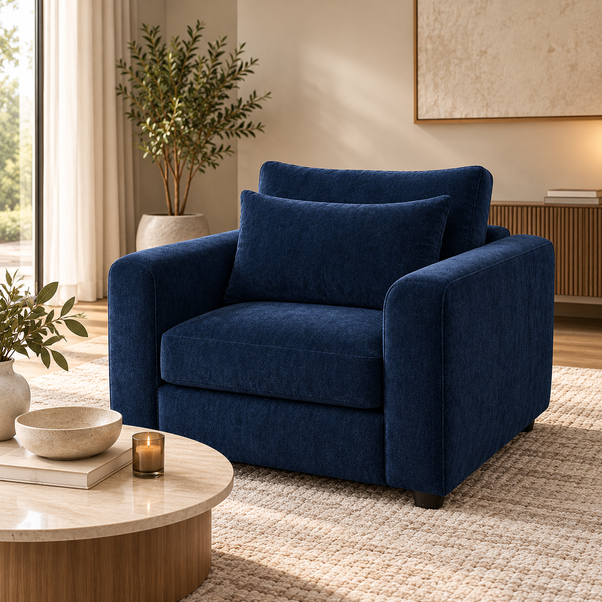 Terrona Arm Chair - Navy