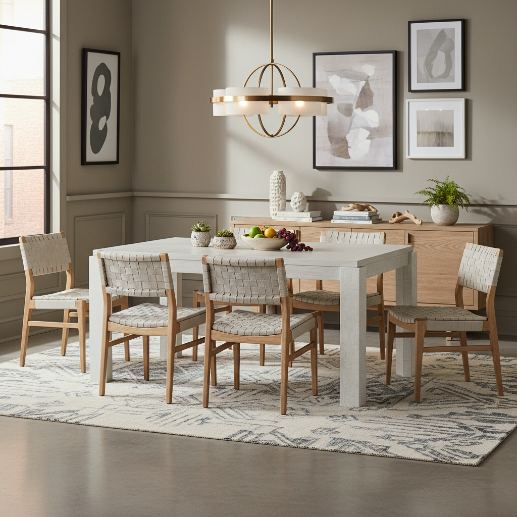 Lorelei - Wood Rectangular Dining Table KD