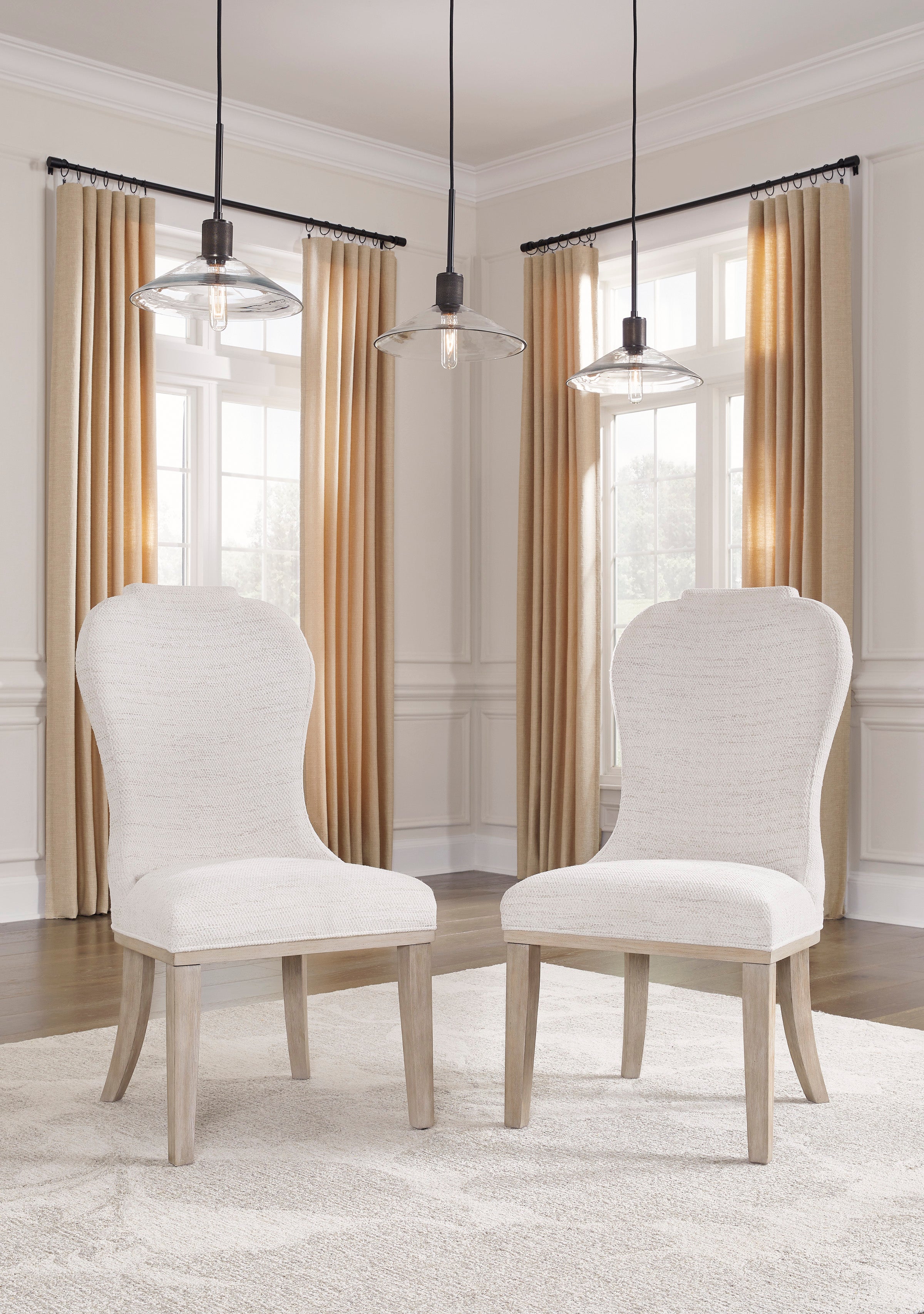 Jorlaina Round Dining Table 4 Chairs