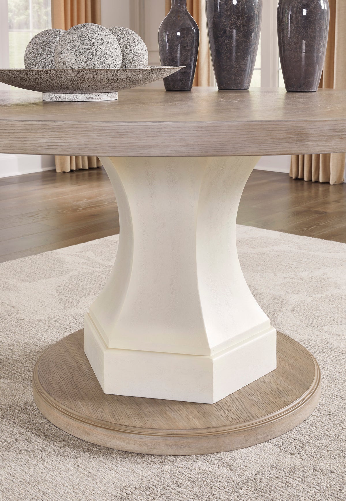 Jorlaina Round Dining Table 4 Chairs